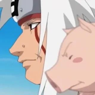 ☁️ Jiraiya Naruto Anime, Manga, Jiraiya, Naruto, Cerdo telegram sticker