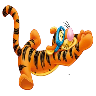 🏊‍♂ Tigger Winnie the Pooh desenho animado, animal, laranja, tigre, Ursinho Pooh, Tigrão, personagem telegram sticker