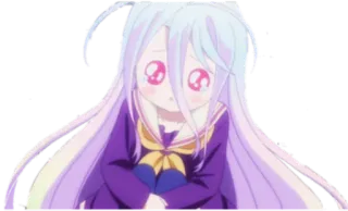 😭 Shiro No Game No Life Anime, Lindo, Chica, Shiro, No Game No Life, Kawaii whatsapp sticker