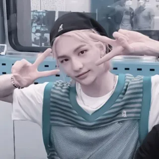 💗 person, man, peace sign, style, portrait whatsapp sticker