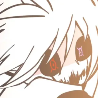 ❤️‍🔥 anime, desenho animado, personagem, olhos telegram sticker