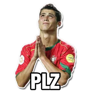 🙏 Cristiano Ronaldo PLZ футбол, футбол, просить, умолять, Криштиану Роналду, спортсмен telegram sticker