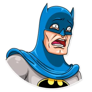 😨 Batman Batman, DC Comics, Superhero, cartoon, comic book telegram sticker
