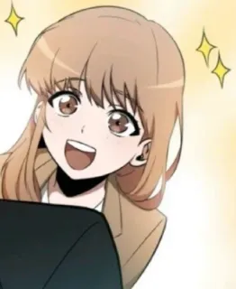 🤩 anime, woman, girl, smile, cartoon, happy telegram sticker