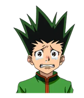 😢 Gon Freecss Hunter x Hunter anime, crying, sad, gon, hunter x hunter, character telegram sticker