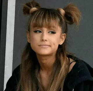 🌿 Ariana Grande chanteuse, pop star, coiffure, célébrité, femme, portrait whatsapp sticker