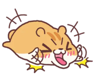 😆 仓鼠, 可爱, 动物, 卡通, 表情包, 快乐 telegram sticker