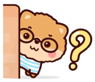 😶 pies, słodki, pytanie, znak zapytania, emoji, kreskówka, zwierzę telegram sticker