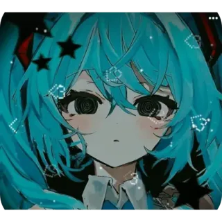 ☹ Hatsune Miku Vocaloid telegram sticker