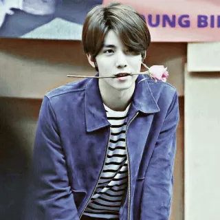 📰 man, rose, jacket, portrait, flower telegram sticker