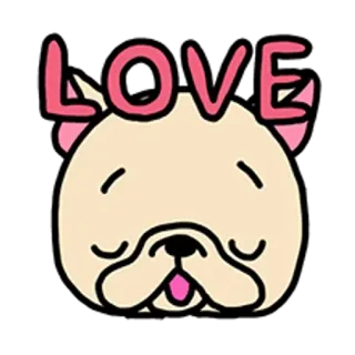 🐶 LOVE amore, cane, carino, cartone animato, animale telegram sticker