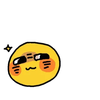 🥴 emoji, kawaii, fofo, amarelo, corar, meme telegram sticker