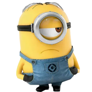 😒 Minion Despicable Me Minion, Verschrikkelijke Ikke, Cartoon, Personage, Grappig, Geel telegram sticker