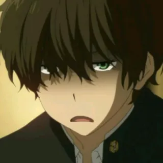 🌴 Houtarou Oreki Hyouka アニメ, 氷菓, 折木奉太郎, キャラクター, ティーン, 制服 telegram sticker