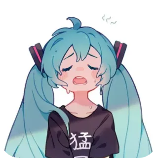 😢 Hatsune Miku Vocaloid 猛 telegram sticker