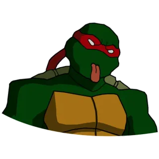 😛 Raphael Teenage Mutant Ninja Turtles 忍者, カメ, アニメ, 漫画, ミュータント telegram sticker