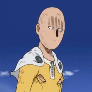 😑 Saitama One-Punch Man Anime, Manga, Eroe, Saitama, One-Punch Man telegram sticker