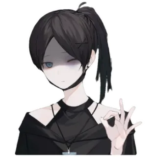 😁 anime, girl, cute, ok, gesture telegram sticker