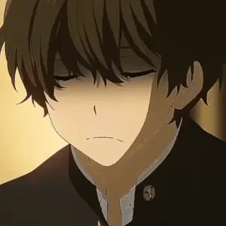 🪃 Anime, Chico, Triste, Hyouka, Manga, Animación Japonesa, Adolescente whatsapp sticker