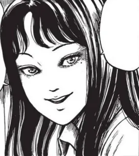 😄 Tomie Kawakami Tomie Manga, Horror, Portret, Anime telegram sticker