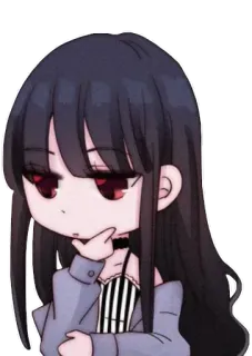 🤔 Anime, Chica, Chibi, Lindo, Manga, Dibujo animado, Personaje whatsapp sticker