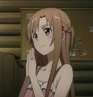 🍂 Asuna Yuuki Sword Art Online Anime, Wanita, Karakter, Tersenyum, Asuna, Sword Art Online whatsapp sticker