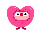 🤤 Herz, niedlich, Cartoon, Figur, Liebe, rosa telegram sticker