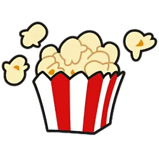 🍿 popcorn, food, snack, movie, cinema telegram sticker