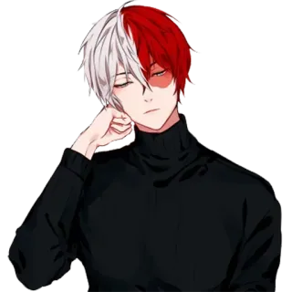 😔 Todoroki Shoto My Hero Academia Anime, Todoroki, My Hero Academia, Manga whatsapp sticker
