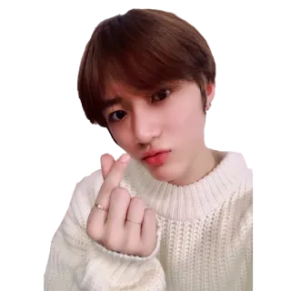 ❤️ kpop, cuore con le dita, carino, persona, idol, attore, bello, giovane, attraente telegram sticker