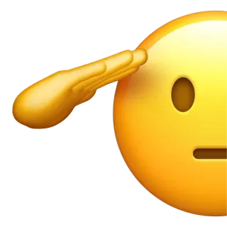 🦇 Saluting Face Unicode Emoji whatsapp sticker