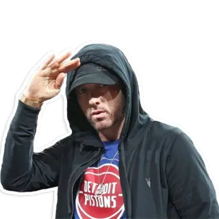 🤠 Eminem rapper, eminem, salute, detroit pistons, music telegram sticker
