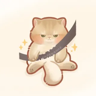 ✨ kapebeans. gato, fofo, kawaii, adesivo, desenho animado, animal telegram sticker