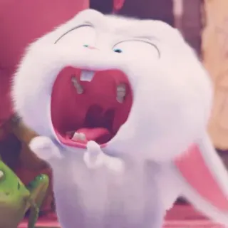 🎟 Snowball The Secret Life of Pets lapin, animal, dessin animé, lapinou, mignon, animal de compagnie whatsapp sticker