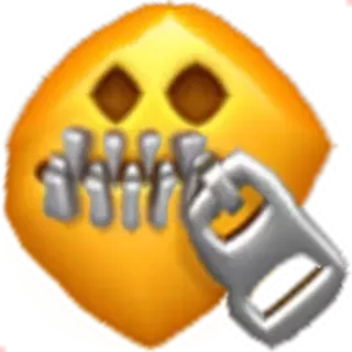🤐 bouche zippée, emoji, silence, secret, tais-toi telegram sticker