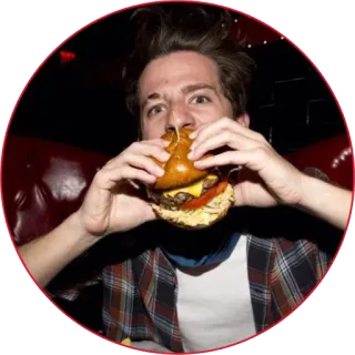 🍔 Charlie Puth burger, food, eating, Charlie Puth, celebrity, musician, singer telegram sticker