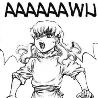 😖 AAAAAWN Anime, Schockiert, Schrei, Manga, Horror telegram sticker