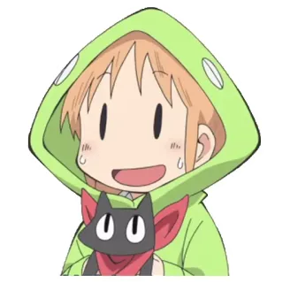 😓 Anime, Fofo, Personagem, Moletom com capuz telegram sticker
