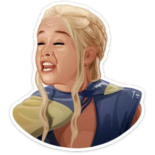 😖 Daenerys Targaryen Game of Thrones daenerys, targaryen, game of thrones, meme, engraçado, adesivo telegram sticker