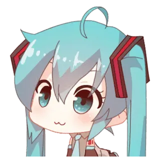 😚 Hatsune Miku Anime, Chibi, Vocaloid, Süß, Manga, Hatsune Miku telegram sticker