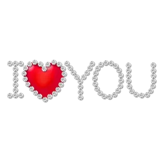 🌕 I love YOU love, heart, diamonds, I love you, romantic telegram sticker
