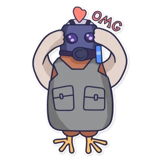 😲 OMG stiker, astaga, imut, hati, kejutan telegram sticker