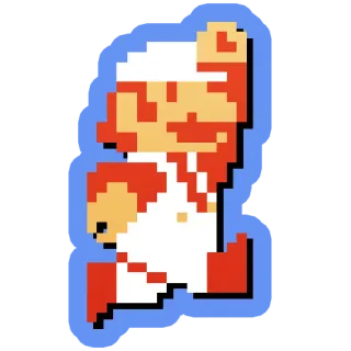 👊 Mario Mario, Jeu vidéo, Nintendo, Pixel art, Personnage telegram sticker