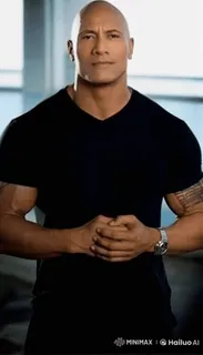 🤩 Dwayne Johnson ator, the rock, musculoso, homem, retrato whatsapp sticker