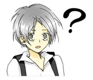 😊 Anime, Fragezeichen, Verwirrt, Cartoon telegram sticker