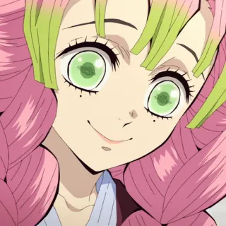 💗 Mitsuri Kanroji Demon Slayer Аниме, Клинок рассекающий демонов, Мицури, Канроджи, Хашира telegram sticker