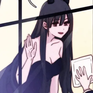 ⛓ anime, devil, cute, cartoon, sticker, drawing telegram sticker