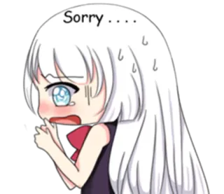 🙏 Sorry..... Anime, Entschuldigung, Chibi, Entschuldigung, Niedlich, Emotional, Kawaii telegram sticker