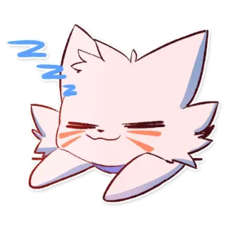 😴 zzz cat, sleepy, kawaii, animal, cartoon, cute telegram sticker