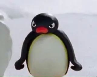 😡 Pingu pinguino, cartone animato, animazione in plastilina, arrabbiato, Pingu whatsapp sticker